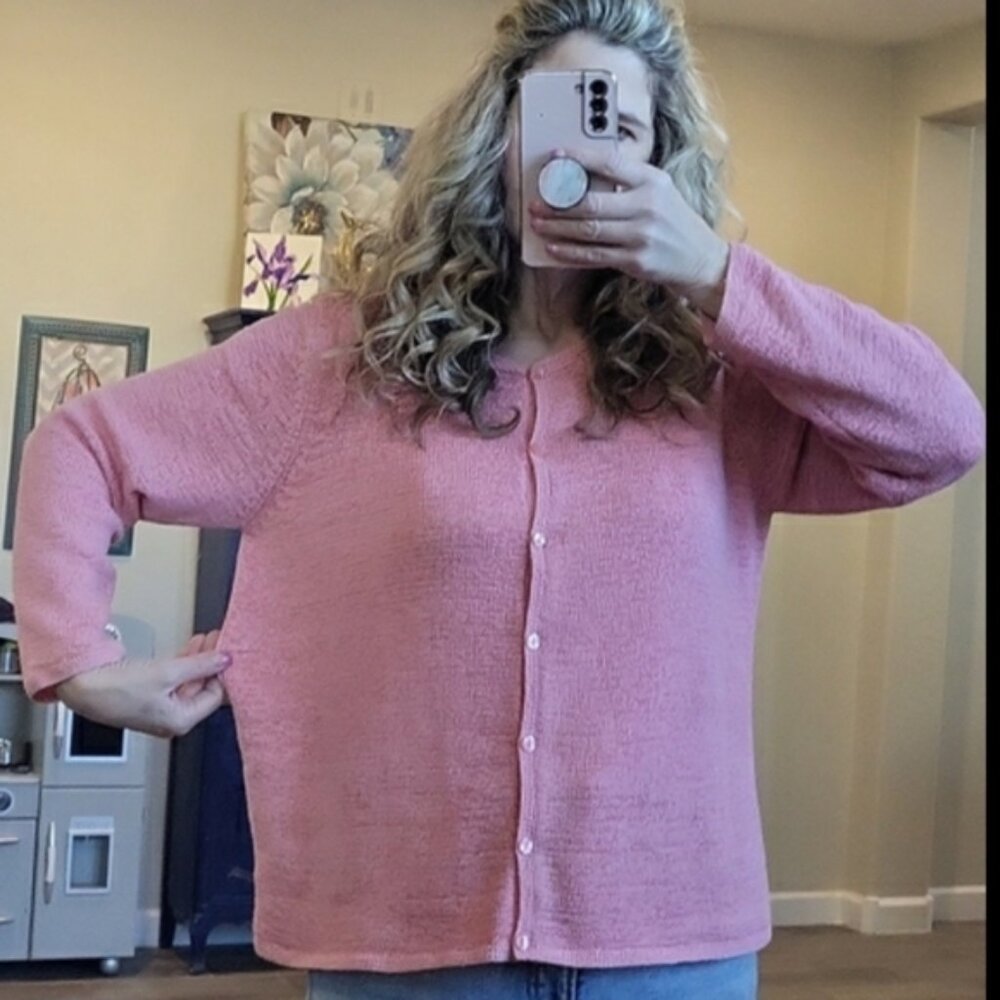 Pendleton Plus Size Pink Cardigan